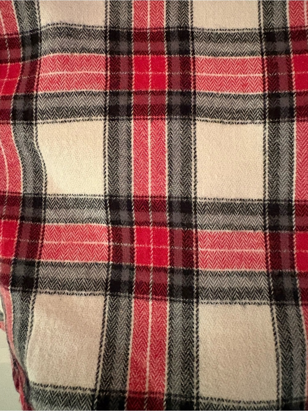 LOFT Red, White and Black Plaid Button-Down Shirt - Picture 4 of 10